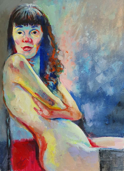 acrylique, portrait